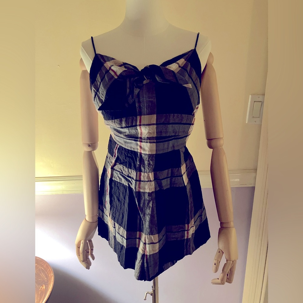 Club Monaco plaid romper